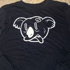 Just USA Black long sleeve lightweight Tshirt with fun graphic in size large!